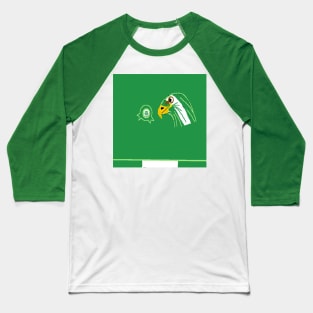 Green Sporty Nigeria Design on Green Background Baseball T-Shirt